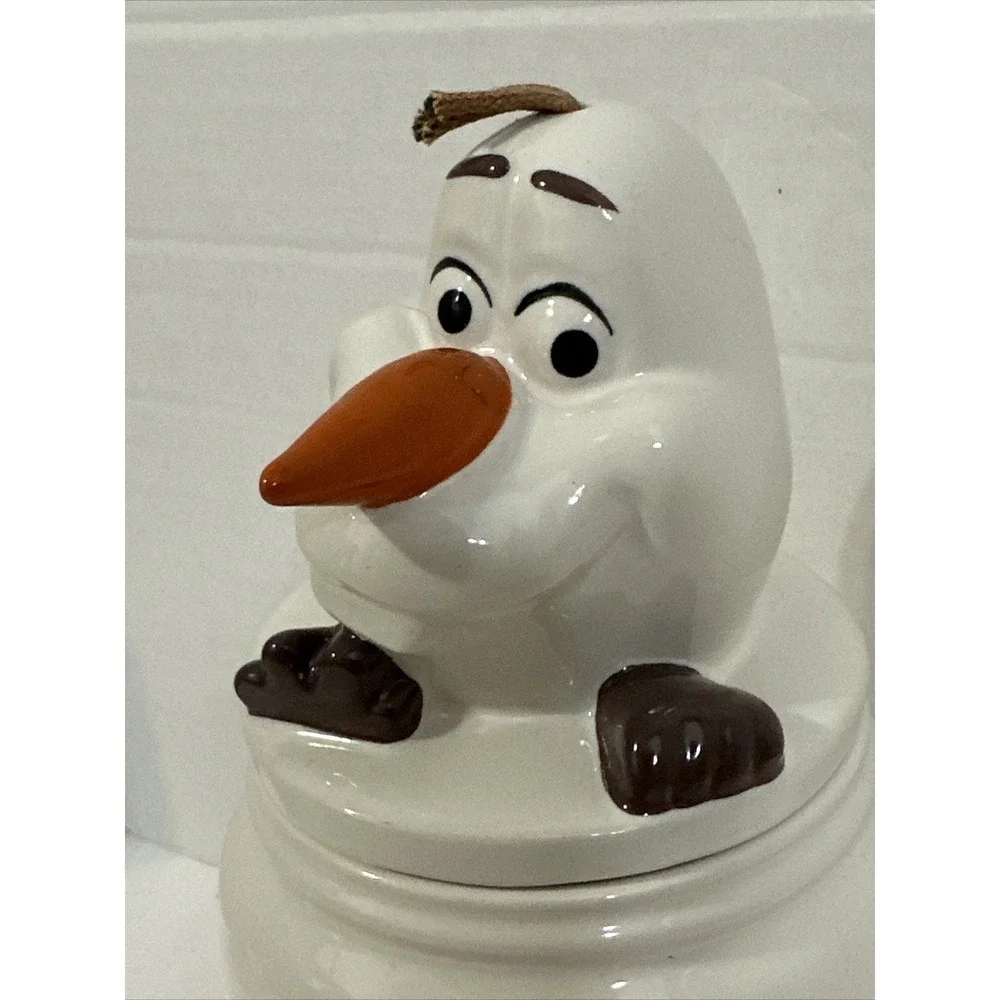 Rae Dunn Disney Frozen Olaf I Like Warm Hugs Ceramic Canister Cookie Jar White